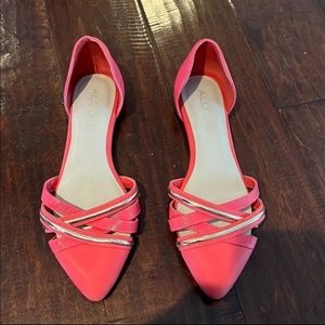 Aldo Women's Coral and Gold Flats Size 8